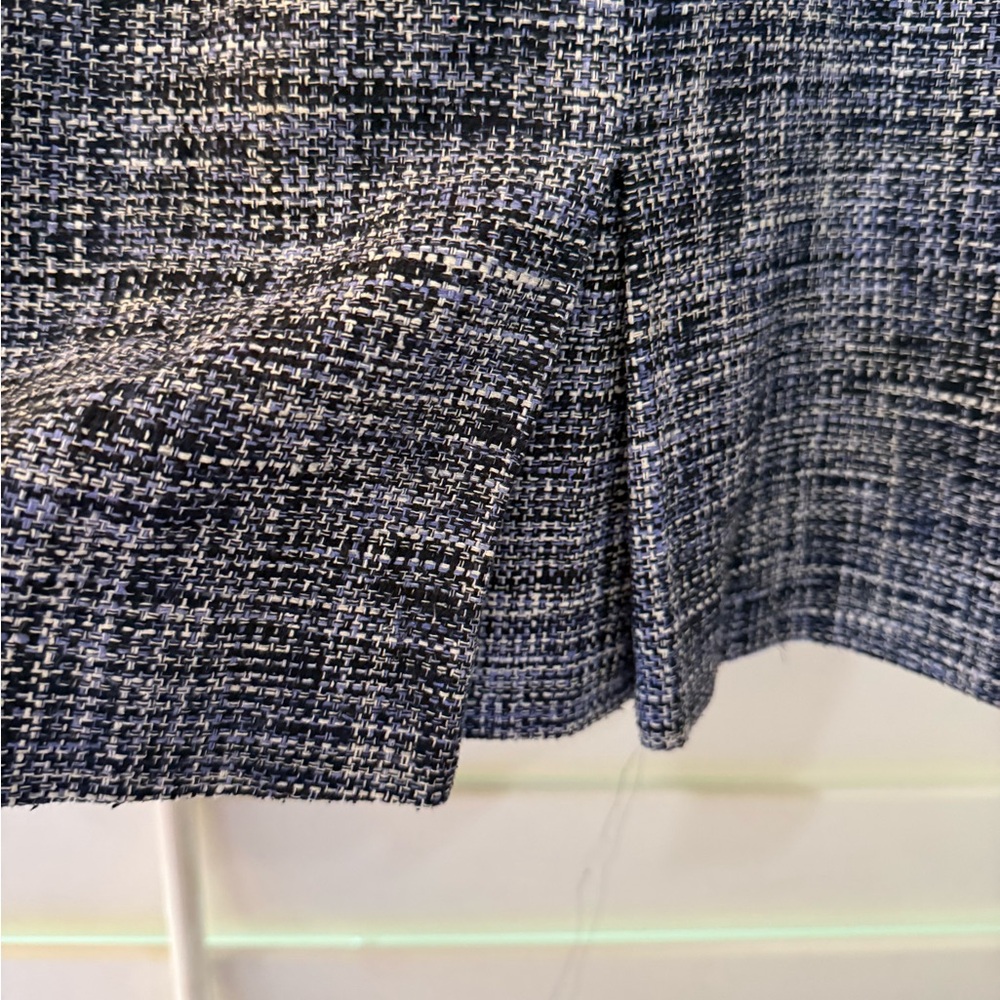 Liz Claiborne A-Line Tweed Skirt - Blue and White - Picture 4 of 7